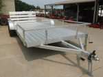 7' x 18' All Aluminum Utility Trailer Dual Axle Straight Deck 7K GVWR - Image 3