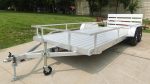 7' x 18' All Aluminum Utility Trailer Dual Axle Straight Deck 7K GVWR