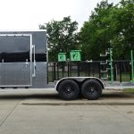 7x20 Black Hybrid Enclosed Trailer ATP Floor (2) 7K Axles