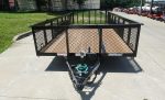 7x16 Dovetail Debris Utility Trailer 2ft Mesh Sides (2) 3500lb Axles 7K GVWR - Image 3