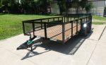 7x16 Dovetail Debris Utility Trailer 2ft Mesh Sides (2) 3500lb Axles 7K GVWR - Image 2
