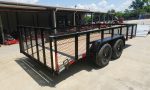 7x16 Dovetail Debris Utility Trailer 2ft Mesh Sides (2) 3500lb Axles 7K GVWR - Image 5