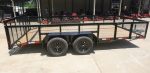 7x16 Dovetail Debris Utility Trailer 2ft Mesh Sides (2) 3500lb Axles 7K GVWR - Image 4