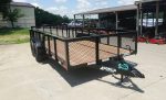 7x16 Dovetail Debris Utility Trailer 2ft Mesh Sides (2) 3500lb Axles 7K GVWR
