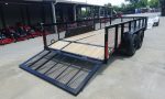 7x16 Dovetail Debris Utility Trailer 2ft Mesh Sides (2) 3500lb Axles 7K GVWR - Image 8