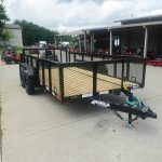 6.4x14 Dovetail Utility Trailer with 2ft Mesh Sides (2) 3500lb Axle