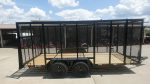 6.4x16 Straight Deck Utility Trailer 6ft Mesh Sides (2) 3,500lb Axles - Image 5
