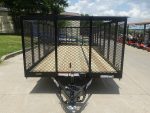 7x20 Heavy Duty Straight Deck Utility Trailer 4ft Mesh Sides (2) 5,200lb Axles - Image 2