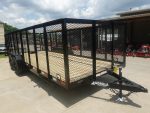 7x20 Heavy Duty Straight Deck Utility Trailer 4ft Mesh Sides (2) 5,200lb Axles - Image 3