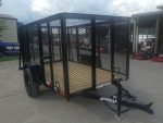 5x8 Straight Deck Utility Trailer with 4ft Mesh Side 3500lb Axle - Image 3