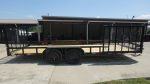 7x20 Powder Coated Straight Deck Utility Trailer with Side Gate (2) 3,500lb Axles - Image 5