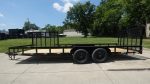 7x20 Powder Coated Straight Deck Utility Trailer with Side Gate (2) 3,500lb Axles - Image 6