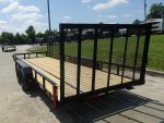 7x20 Powder Coated Straight Deck Utility Trailer with Side Gate (2) 3,500lb Axles - Image 7