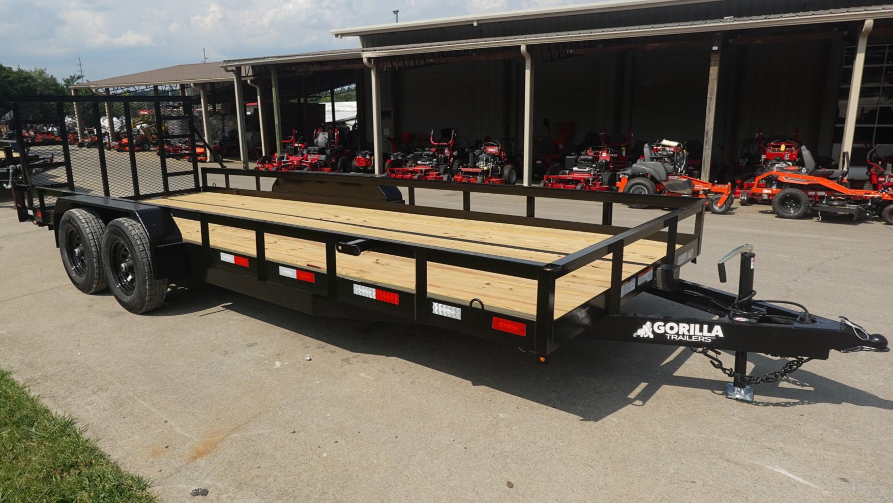 DSC06319 7x20 Heavy Duty Straight Deck Utility Trailer (2) 5,200lb Axles with Brakes 10K GVWR - Image 1