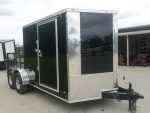 7x16 Black Hybrid Enclosed Trailer (2) 7000LB Axles Storage 14 Ply Tires - Image 3