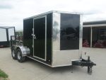 7x16 Black Hybrid Enclosed Trailer (2) 7000LB Axles Storage 14 Ply Tires - Image 4
