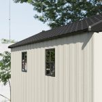 Kick-it 8x12 Plastic Storage Shed with Floor, Gray & Beige - Image 9