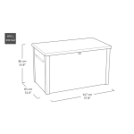 Keter Java 870 Litre Plastic Storage Box Grey - Image 5