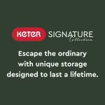 Keter Signature Decocoat Walnut 2020L Pent Garden storage 1325mm 1905mm - Image 6