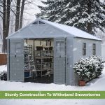 Patiowell 10x12ft Plastic Storage Shed with Skylight, Lockable Door & Windows - Image 4