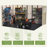 Patiowell 10x12ft Plastic Storage Shed with Skylight, Lockable Door & Windows - Image 8