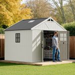 Patiowell 10x8 FT Kick-it Plastic Storage Shed with Skylight & Windows - Image 10