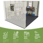 Patiowell 10x8 FT Kick-it Plastic Storage Shed with Skylight & Windows - Image 6