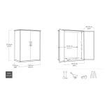 Keter Premier tall Grey 1400L Garden storage 1704mm 1400mm - Image 7