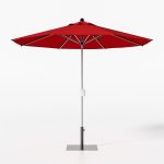 Red 9ft Patio Umbrella with Base