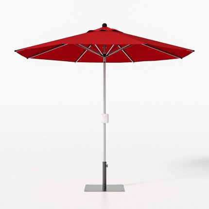Red 9ft Patio Umbrella with Base