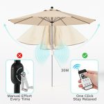 Beige 9ft Patio Umbrella Remote Control - Image 9