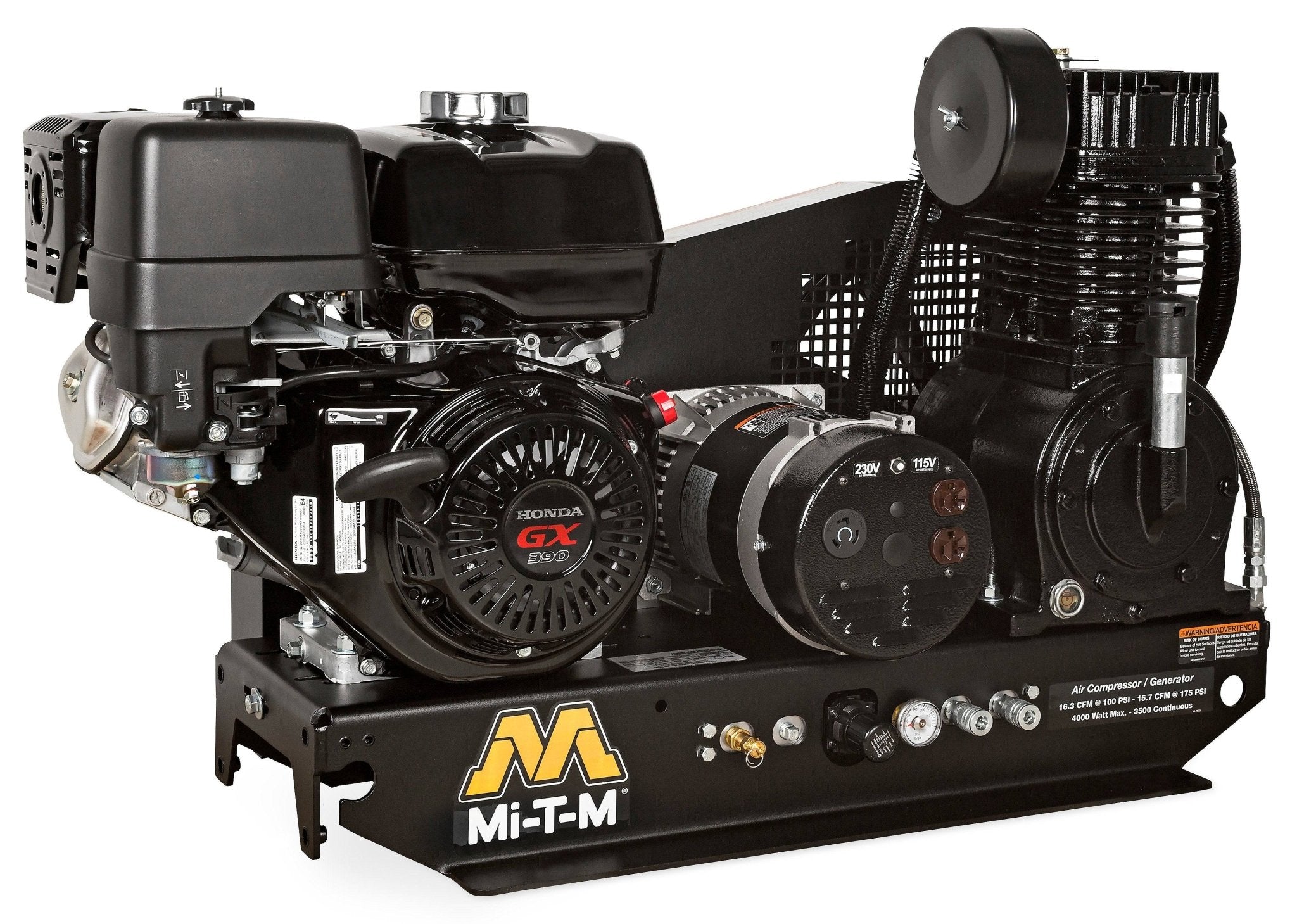 ag2-sh13-b MI-T-M AG2-SH13-B Base-Mount 389cc Honda Combo Generator - Image 1
