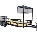 Utility Trailer 6.4' X 18' Tandem Dovetail With Cage