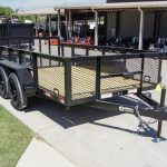 6.4x12 Dovetail Utility Trailer with 2ft Mesh Sides (2) 3,500lb Axles 7K GVWR