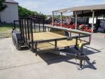 7x14 Utility Trailer with Side Gate and Dbl Brake (2) 3,500lb Axle - Image 7