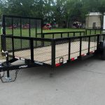 7x20 Dovetail Utility Trailer 2ft Mesh Side with Side Gate (2) 3,500lb Axles 7K GVWR