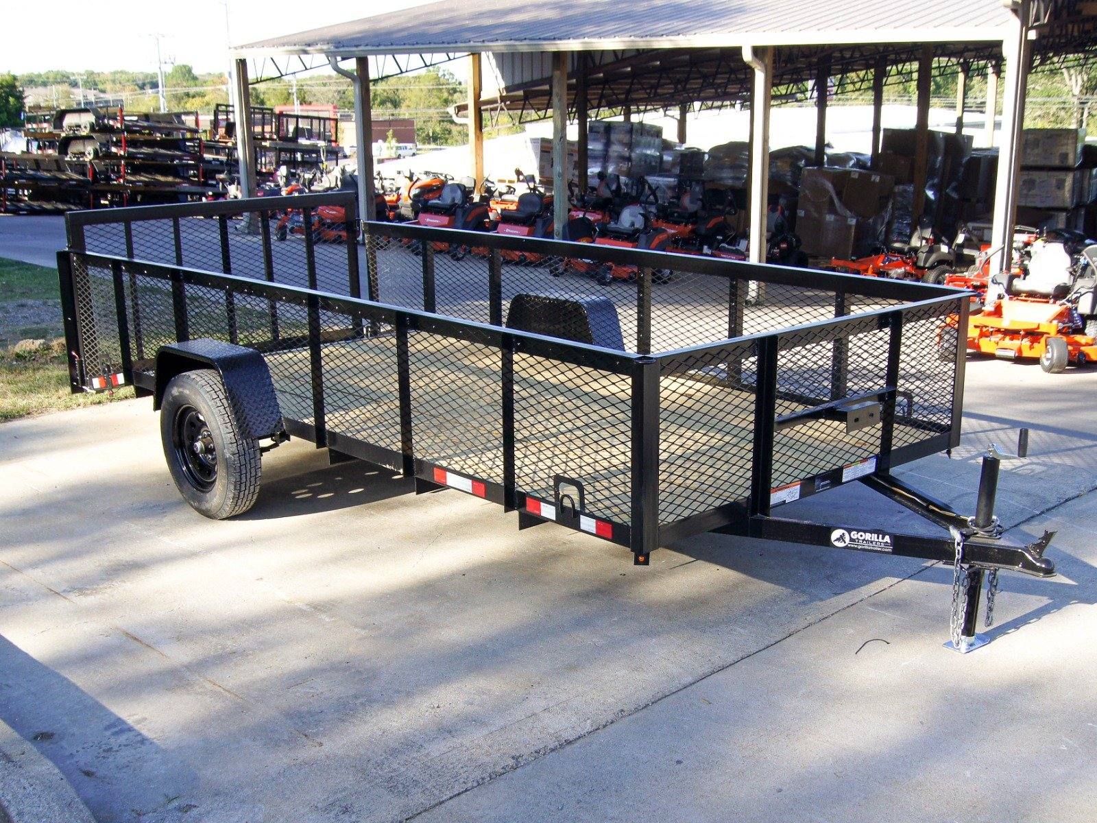 dsc00536_1_3 6.4x14 Dovetail Utility Trailer with 2ft Mesh Sides 3,500lb Axle - Image 1