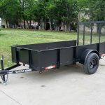 5x10 Utility Trailer with 18in Metal Sides 3500lb Axle