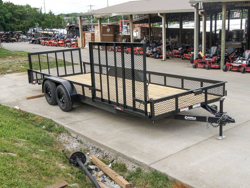 dsc00621_1 6.4x20 Utility Trailer with Side Gate and 18" Mesh (2) 3,500lb Axles - Image 1