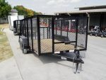 6.4x14 Dovetail Utility Trailer 4ft Mesh (2) 3500lb Axles