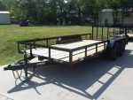 7x16 Utility Trailer Dovetail Powder Coated (2) 3,500lb Axles 7K GVWR