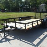 7x16 Utility Trailer Dovetail Powder Coated (2) 3,500lb Axles 7K GVWR