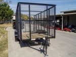6.4' X 14' Tandem Axle Straight Utility Trailer - Mesh 6' Sides - Image 4