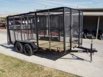 6.4' X 14' Tandem Axle Straight Utility Trailer - Mesh 6' Sides - Image 11