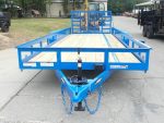 7x20 Heavy Duty Blue Straight Deck Utility Trailer (2) 5,200lb Axles with Brakes - Image 2