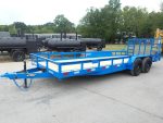 7x20 Heavy Duty Blue Straight Deck Utility Trailer (2) 5,200lb Axles with Brakes