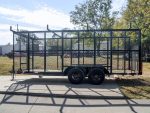7x18 Tandem axle 2-3500lb Utility Trailer 6ft Mesh Sides with Ladder Racks 7K GVWR - Image 3