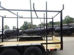 6.4x12 Straight Deck Utility Trailer 6ft Ladder Racks (2) 3500lb Axles - Image 7
