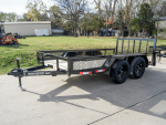 6.4x12 Dovetail Utility Trailer with Side Baskets (2) 3500lb Axles - Image 5