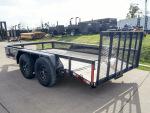 6.4x12 Dovetail Utility Trailer with Side Baskets (2) 3500lb Axles - Image 7